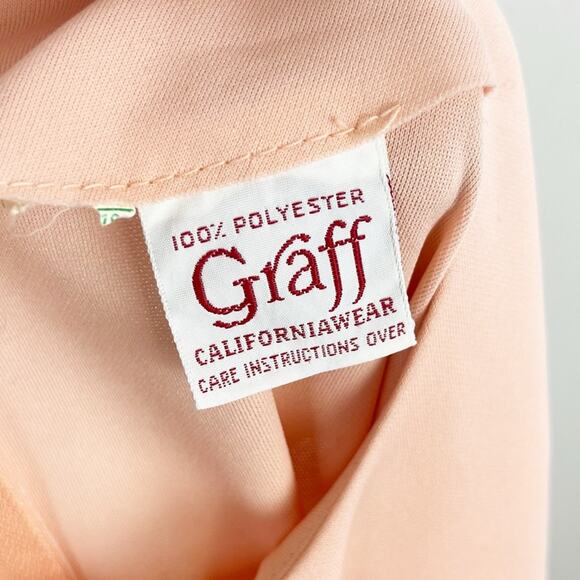 Vintage 70s Women’s Blazer Matching Sleeveless Blouse Set 2 Piece Plaid Peach - Picture 8 of 12